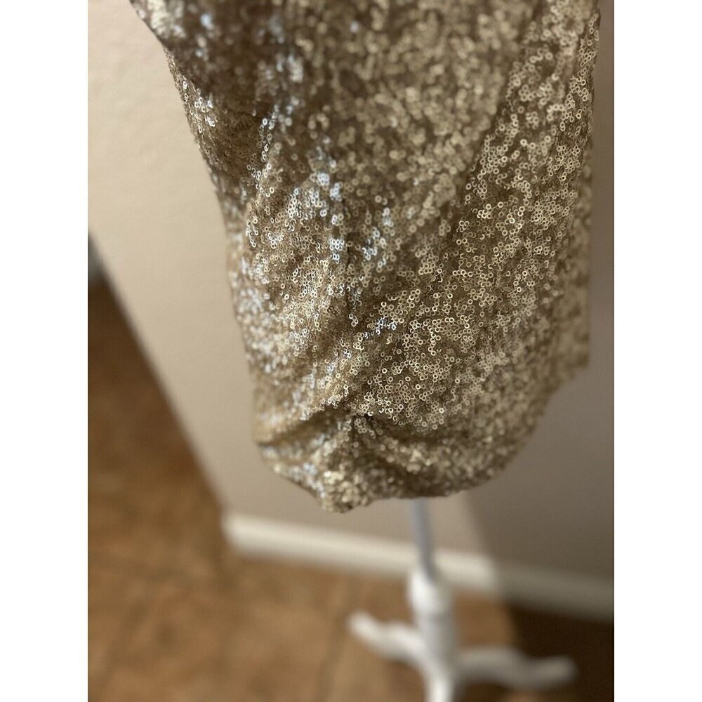 Jones New York Collection Gold Glitter Long Sleeve Womens Size Medium - Picture 3 of 7